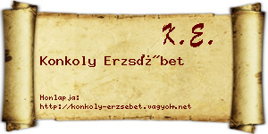 Konkoly Erzsébet névjegykártya